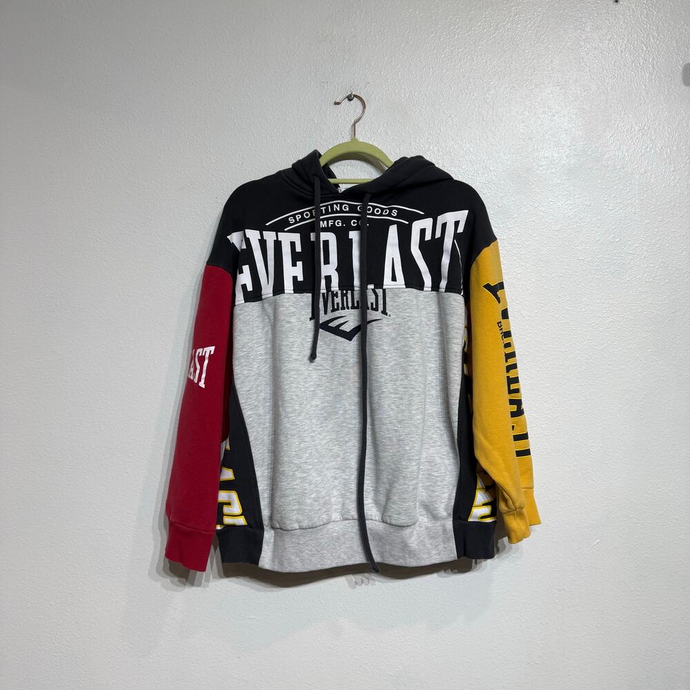 Zara x Everlast Colorblock Graphic Hoodie Pullover Sz M - Picture 2 of 14